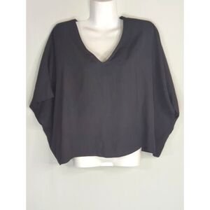 Aritzia Babaton Black Boxy Dolman Relaxed Casual Oversized Blouse Women's MEDIUM